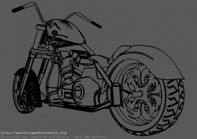 Zeichnen Motorrad Choper zum malen
