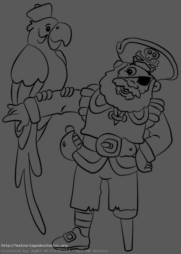 Pirat Papagei mit großen
