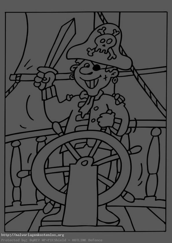 pirat am Schiffsruders