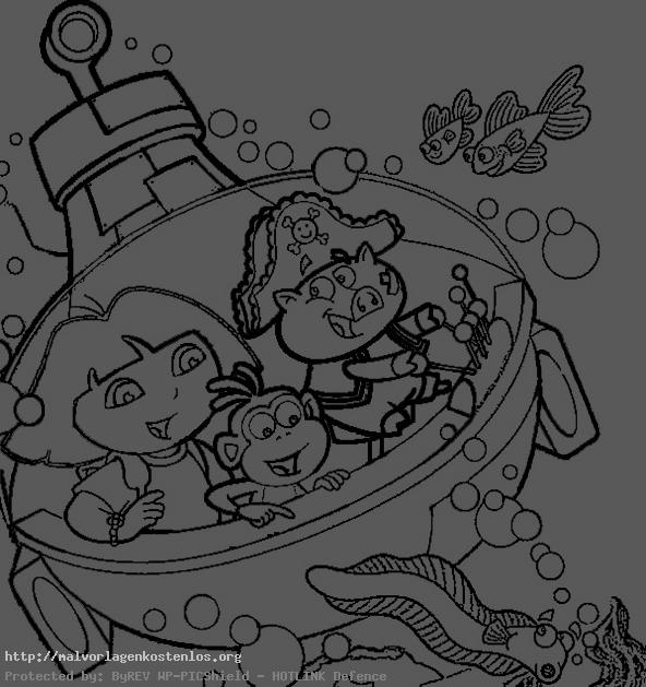 Dora und Boots Sea Unterwasser