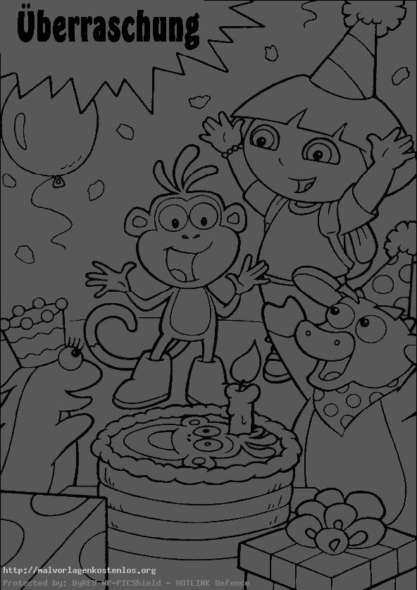 Dora und ihren Freunden auf Geburtstagsfeier