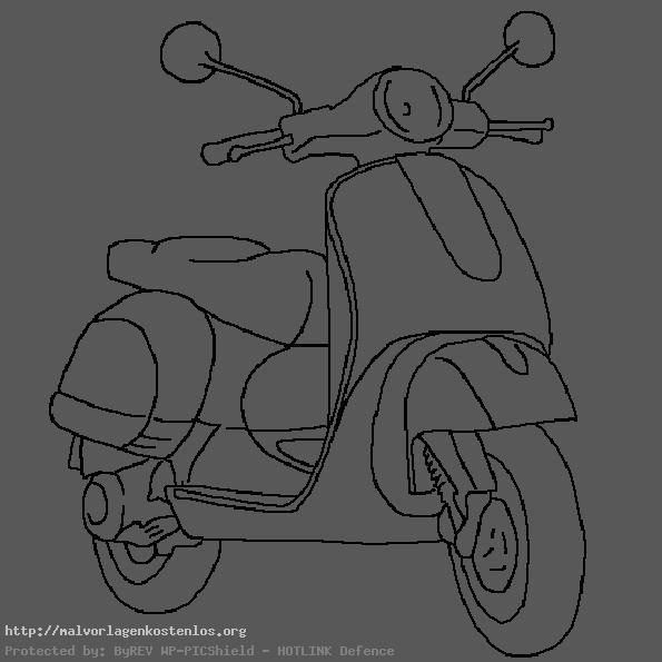 motorrad scooter zum malen