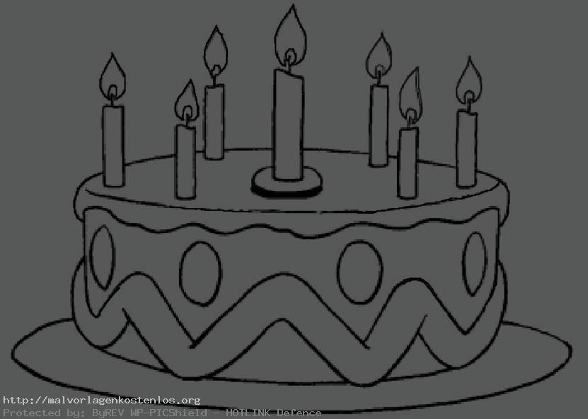Geburtstagstorte mit 7 Kerzen 